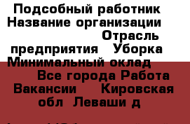 Подсобный работник › Название организации ­ Fusion Service › Отрасль предприятия ­ Уборка › Минимальный оклад ­ 17 600 - Все города Работа » Вакансии   . Кировская обл.,Леваши д.